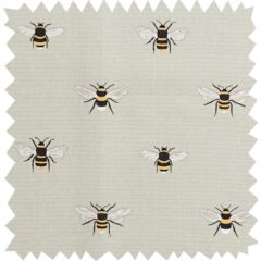 Bees Grey Curtain Fabric