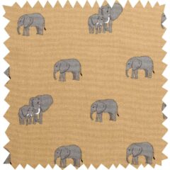 Elephants Curtain Fabric