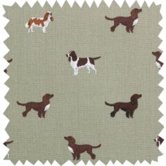 Spaniels Curtain Fabric